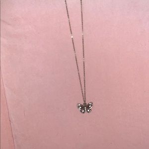 crystal butterfly necklace